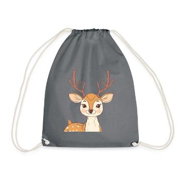 Cerf Cerf Fauve - Sac de sport léger - gris - Devant