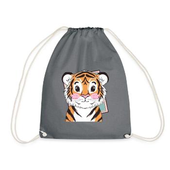 Chat domestique Tiger Cheetah - Sac de sport léger - gris - Devant