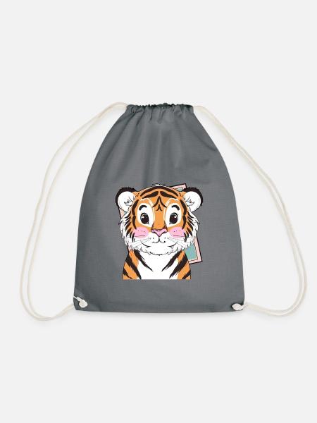Tiger Gepard Hauskatze - Turnbeutel - Grau