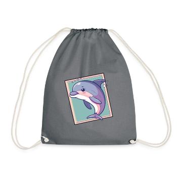 Récif marin des dauphins - Sac de sport léger - gris - Devant