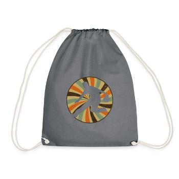 Bowling Strike Ball - Drawstring Bag - grey - Front