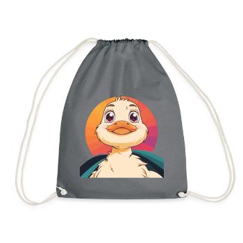 Ente Quak - Turnbeutel - Grau - Vorne