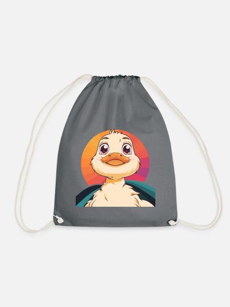 Ente Quak - Turnbeutel - Grau