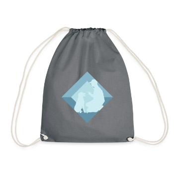 Dog trainer dog training dog sports - Drawstring Bag - grey - Front