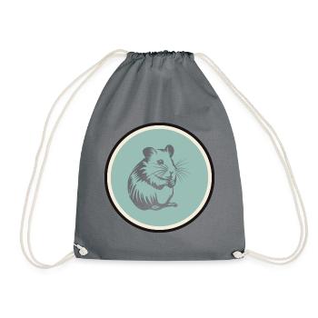 Hamster guinea pig Guinea - Drawstring Bag - grey - Front