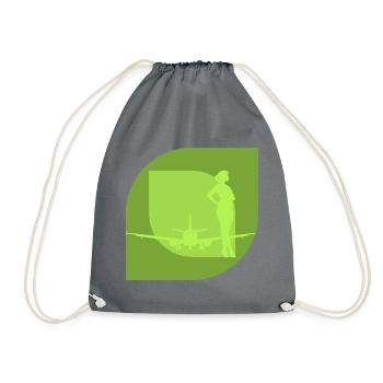 Hôtesse de l’air hôtesse de l’air - Sac de sport léger - gris - Devant