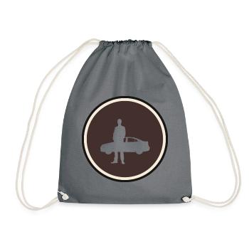 Car Seller Vehicle Turbo - Drawstring Bag - grey - Front