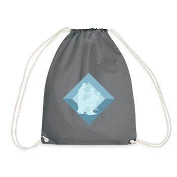Frog Newt - Drawstring Bag - grey - Front