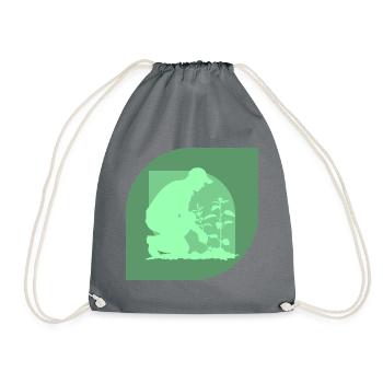Gardening Horticulture Flower - Drawstring Bag - grey - Front