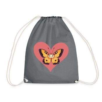 Butterfly Spring Forest Dwellers - Drawstring Bag - grey - Front