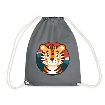 Chats Tigre Chat sauvage - Sac de sport léger - gris - Devant