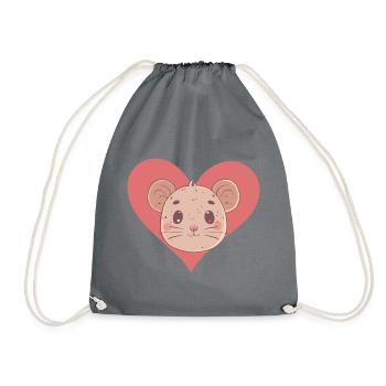 Mice Mouse Mouse - Drawstring Bag - grey - Front