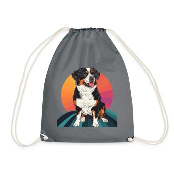 Dog Dog Sport Dachshund - Drawstring Bag - grey - Front