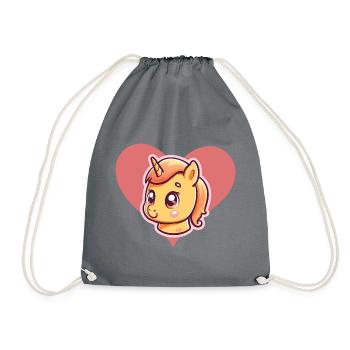 Licorne Cheval Fable - Sac de sport léger - gris - Devant