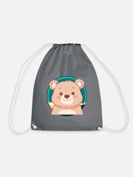 Baer Teddybär Waldtier - Turnbeutel - Grau