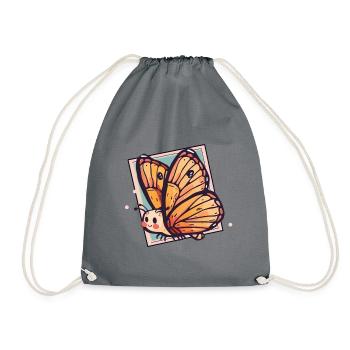 Butterfly Animal Forest - Drawstring Bag - grey - Front