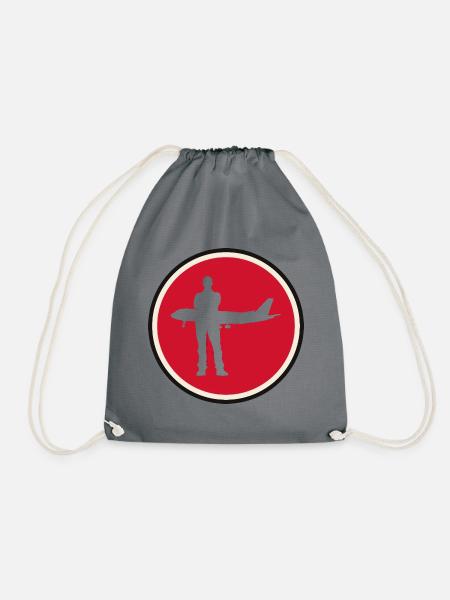 Stewardess Flugbegleiter - Turnbeutel - Grau