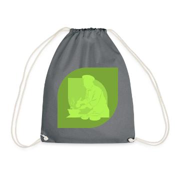 Cook Cooking Hobby Cook - Drawstring Bag - grey - Front