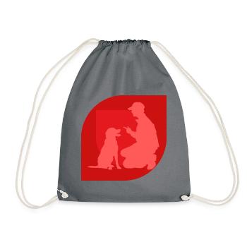 Dog Training Agility - Drawstring Bag - grey - Front