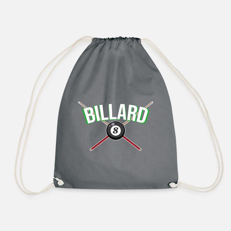 Billard Koe Billardkugel - Turnbeutel - Grau