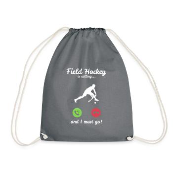 Field hockey sport indoor hockey hockey - Drawstring Bag - grey - Front