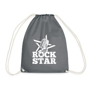 Rock Star Musik Rock and Roll - Turnbeutel - Grau - Vorne