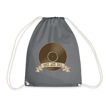 Rock n roll Rock Rock and Roll Vinyle - Sac de sport léger - gris - Devant