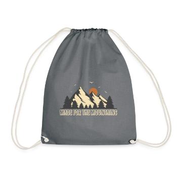 Berge Wandern Klettern Spruch Vintage - Turnbeutel - Grau - Vorne