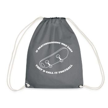 Skateboard Skating Longboard Skater Drôle de dicton - Sac de sport léger - gris - Devant