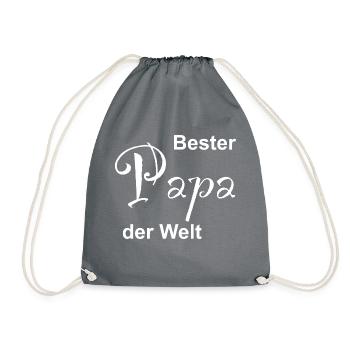 Bester Papa der Welt Design - Turnbeutel - Grau - Vorne
