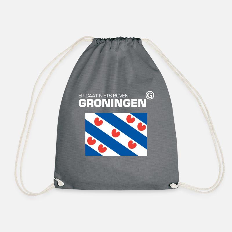 Nothing beats Groningen - Drawstring Bag - grey