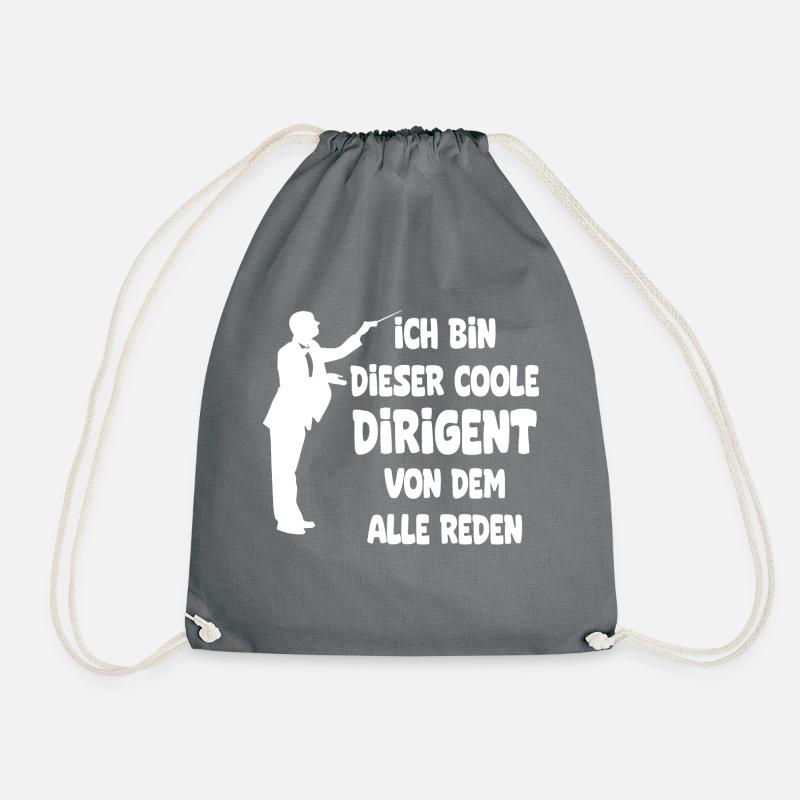 Musiker Dirigent - Lustiges Beruf Spruch Dirigent - Turnbeutel - Grau