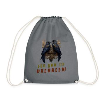 Les corbeaux Hugin et Munin « Rendez-vous au Valhalla! » - Sac de sport léger - gris - Devant