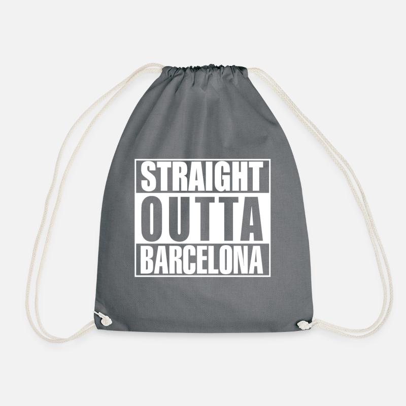Straight outta Barcelona - Drawstring Bag - grey
