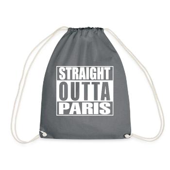 Straight outta Paris - Drawstring Bag - grey - Front