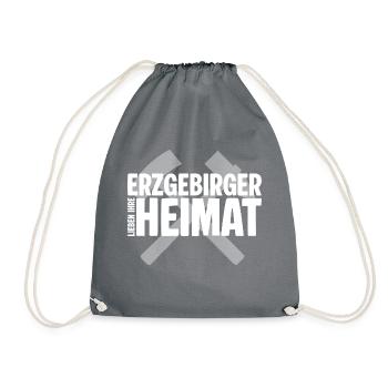 Erzgebirge liebe Heimat - Turnbeutel - Grau - Vorne