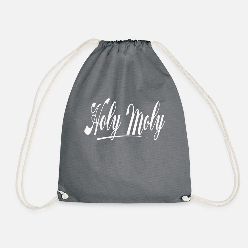 holy moly - Drawstring Bag - grey