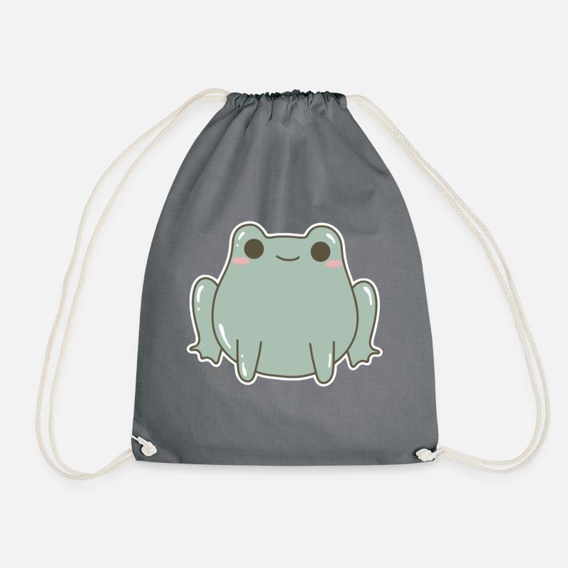 Frog - Drawstring Bag - grey