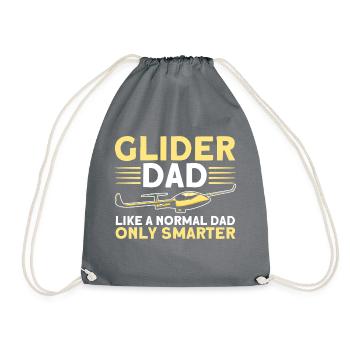 Glider Pilot Gliding Glider - Drawstring Bag - grey - Front
