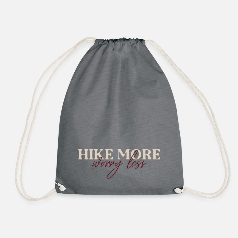 Hike more worry less - Turnbeutel - Grau