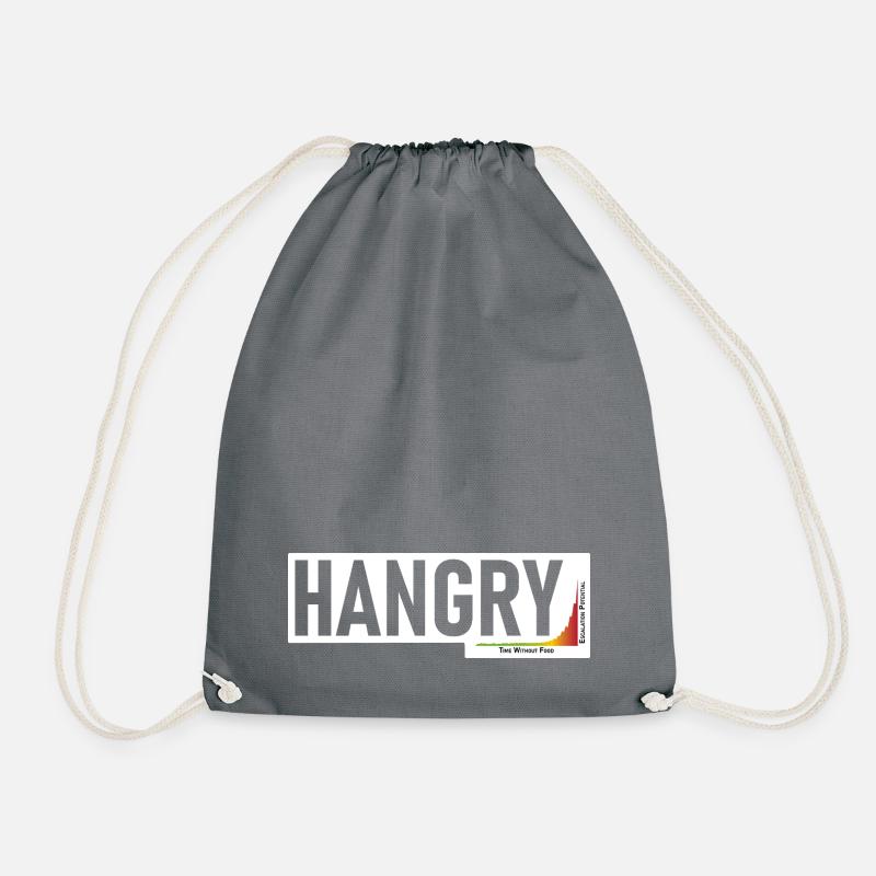 Hangry - Drawstring Bag - grey