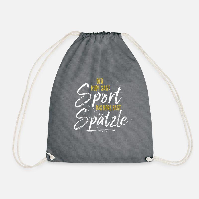 spaetzle-weiss-gold - Turnbeutel - Grau