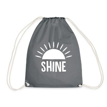 Sun Shine - Drawstring Bag - grey - Front