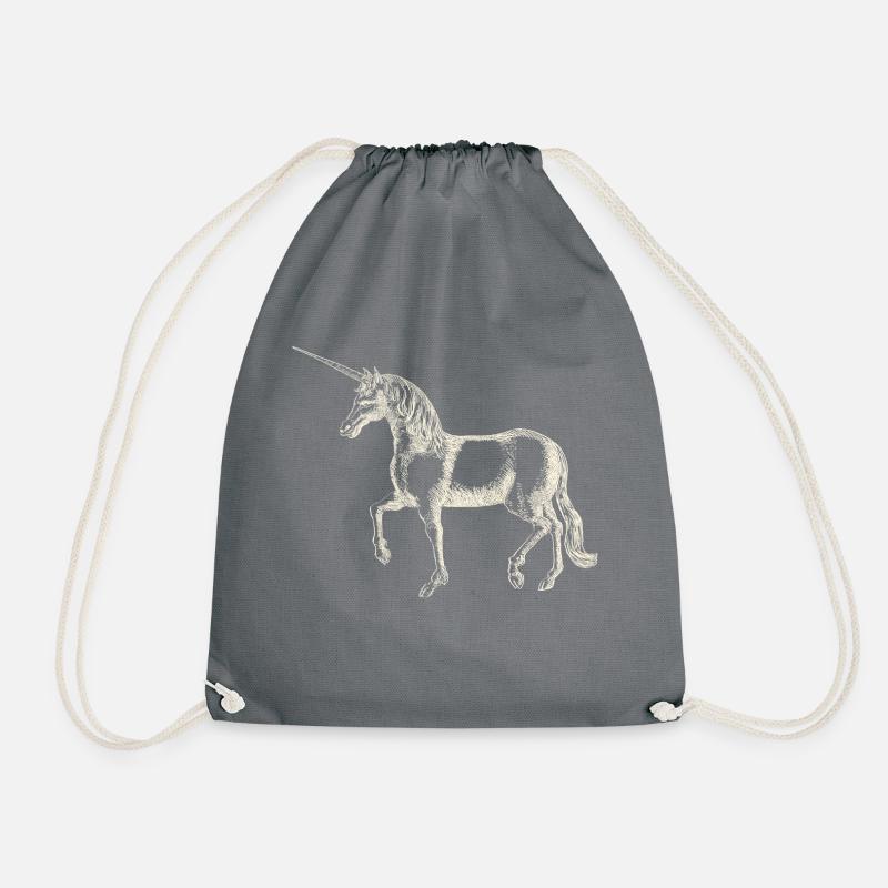 Einhorn - Turnbeutel - Grau
