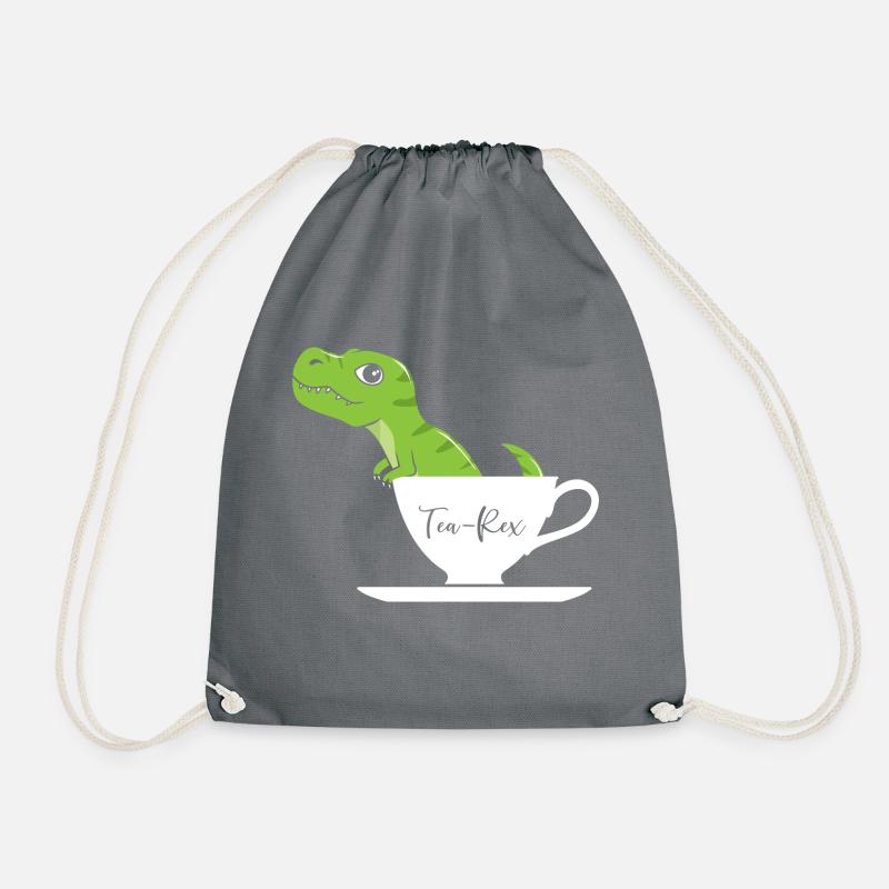 Tea-Rex Süßer T Rex Dinosaur Dino Tee Liebhaber - Turnbeutel - Grau