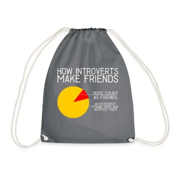 Comment les introvertis se font des amis 1 - Sac de sport léger - gris - Devant