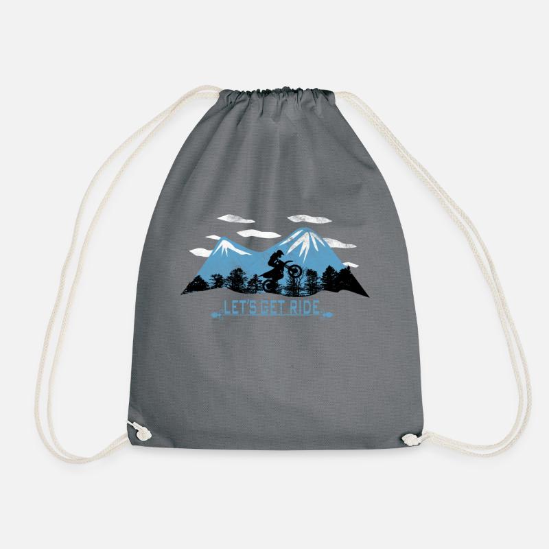 LET'S GET RIDE - Drawstring Bag - grey