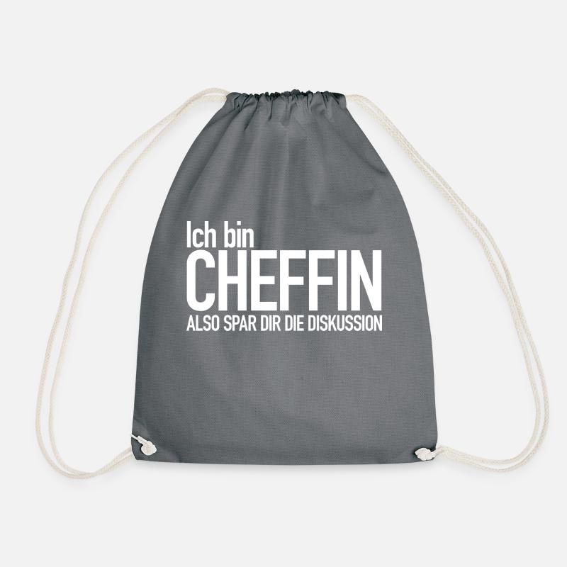 Ich bin Chefin... - Turnbeutel - Grau
