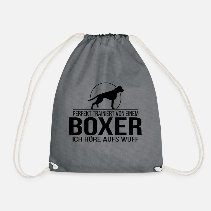 BOXER wuff - Turnbeutel - Grau