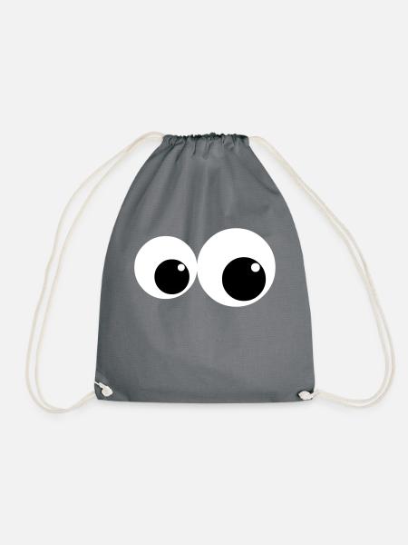 eyes2 - Drawstring Bag - grey